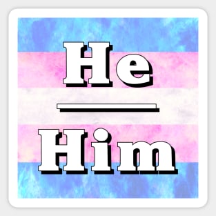 He-Him Pronouns: Trans Pride Sticker